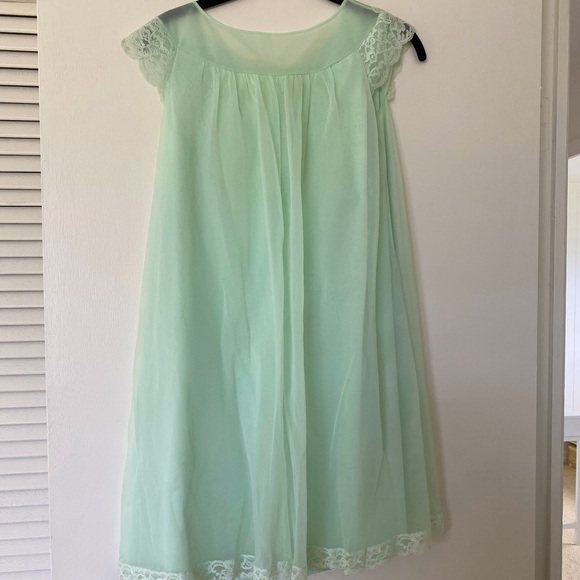 Intimates & Sleepwear Vintage Babydoll Sleep Dress Sea Foam Green
